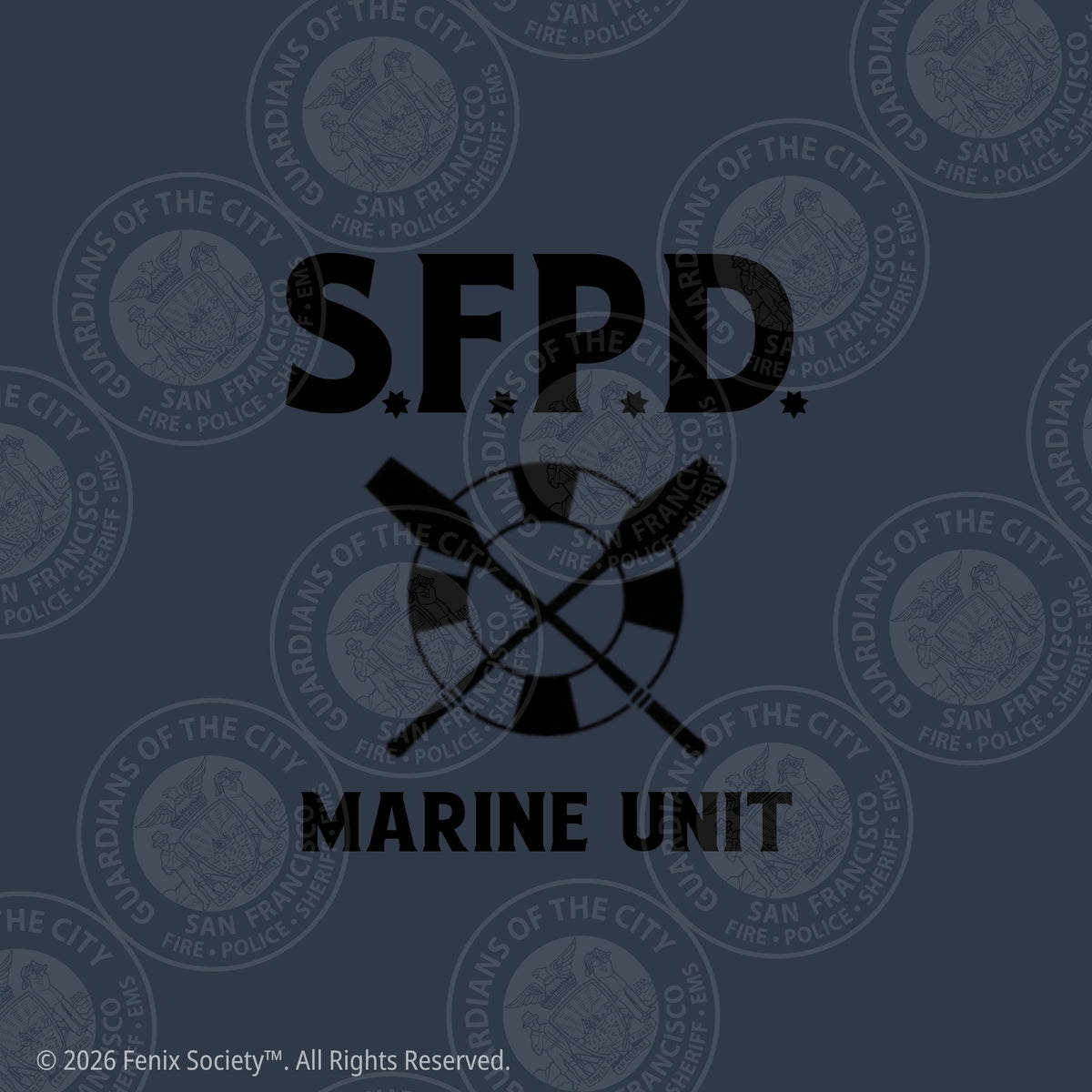 SFPD Marine Unit crossed-oars chest artwork