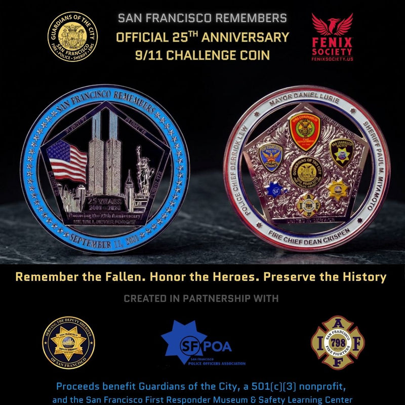 Official 25th Anniversary 9/11 Commemorative Challenge Coin